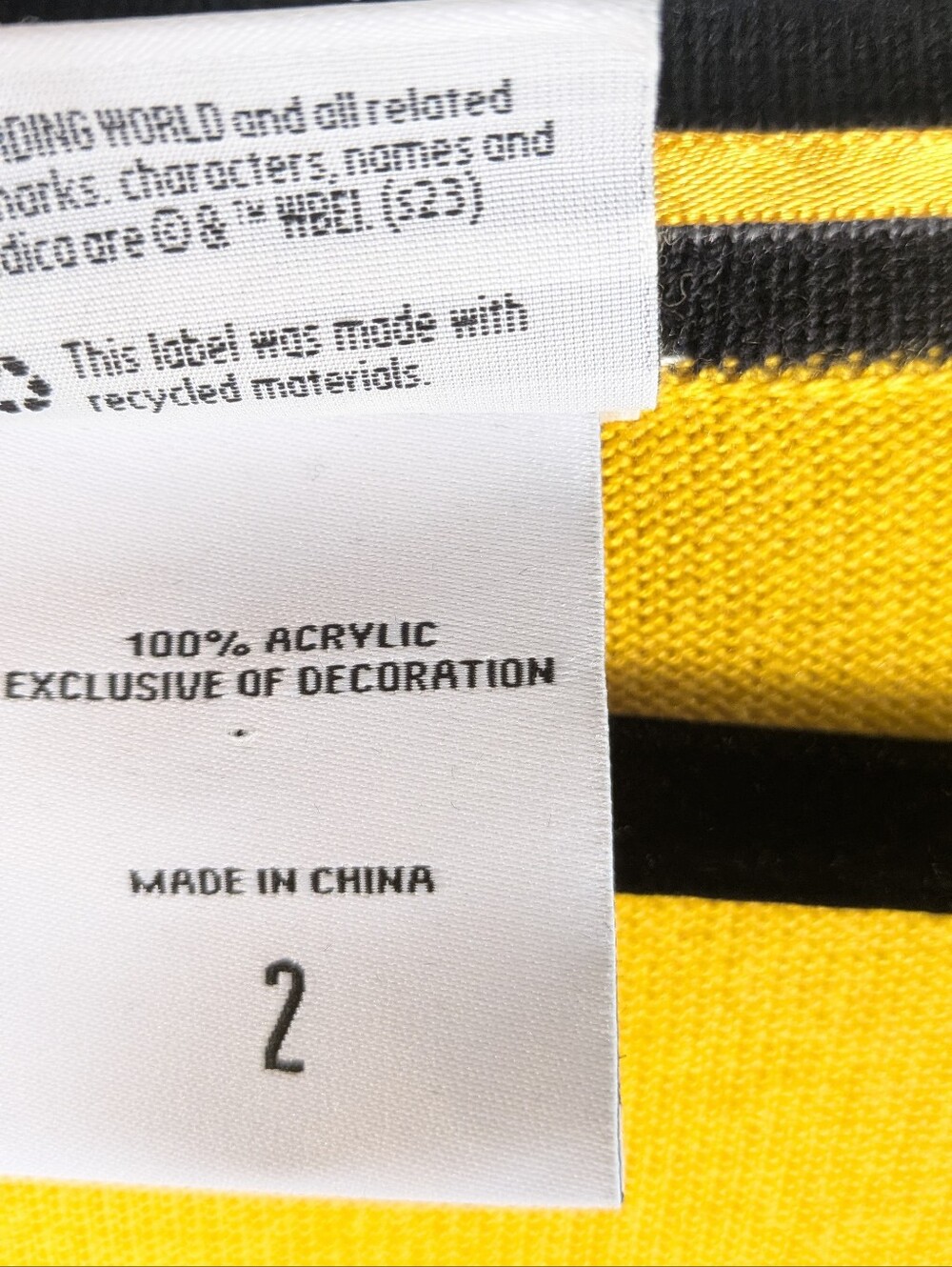 NWOT Harry Potter Hufflepuff Tunic Cardigan 2X Patch Embroidery Yellow Gray - Picture 6 of 7